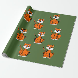 Tiger design wrapping paper