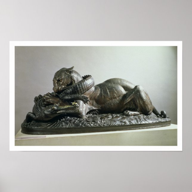 Tiger devouring to alligator, 1832 (bronze) poster (Front)