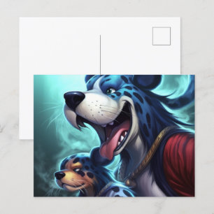 Tiger Dog Postcard