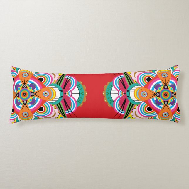 Tiger Dragon Mandala Body Pillow (Front)