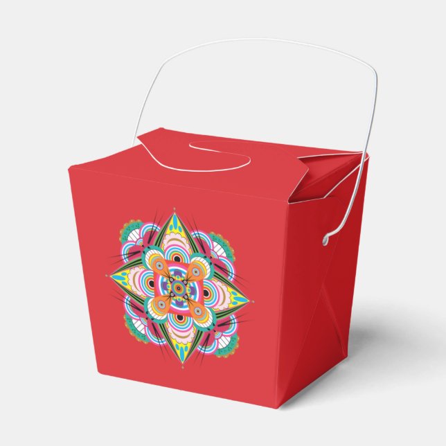 Tiger Dragon Mandala Favour Box (Front Side)