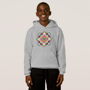 Tiger Dragon Mandala Kids Unisex Pullover Hoodie
