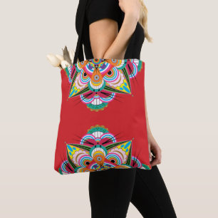 Tiger Dragon Mandala Shoulder Tote (2 Sizes) Bag