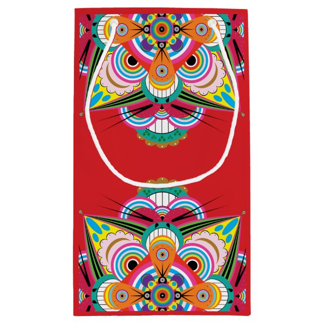Tiger Dragon Mandala Small Gift Bag (Back)