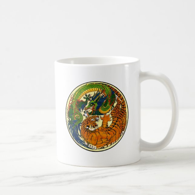 Tiger & Dragon Yin Yang Coffee Mug (Right)