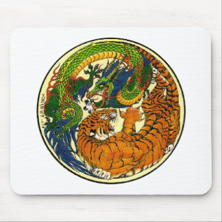 Tiger & Dragon Yin Yang Mouse Pad
