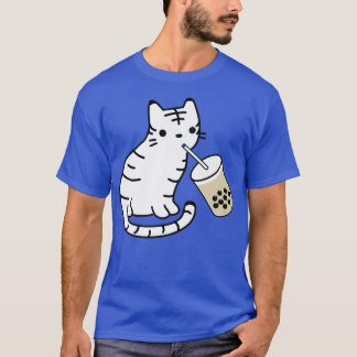 Tiger Drinking Sugar Boba Bubble Milk Tea Premium  T-Shirt