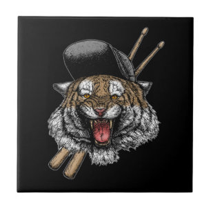 Tiger Drummer Tile