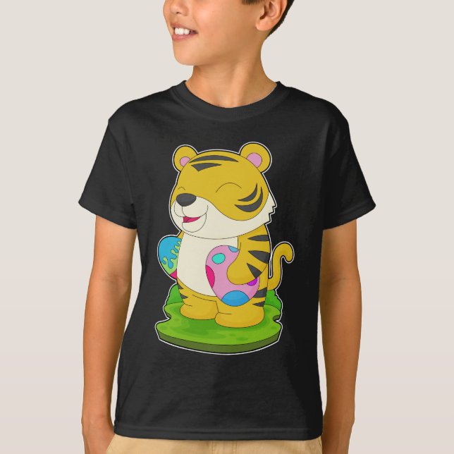 Tiger Easter Easter eggs T-Shirt (Front)