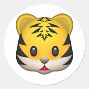 Tiger - Emoji Classic Round Sticker