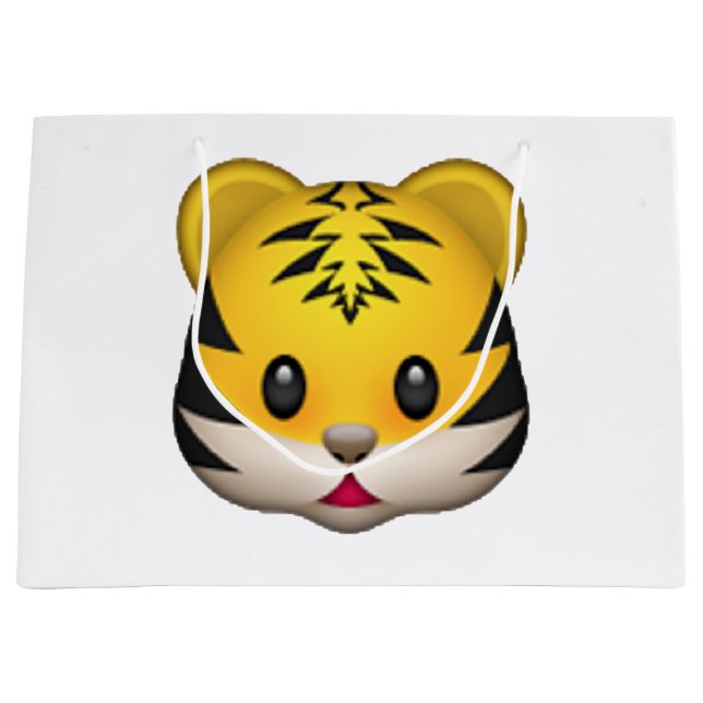 Tiger - Emoji Large Gift Bag (Front)