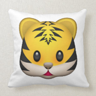 Tiger - Emoji Throw Pillow