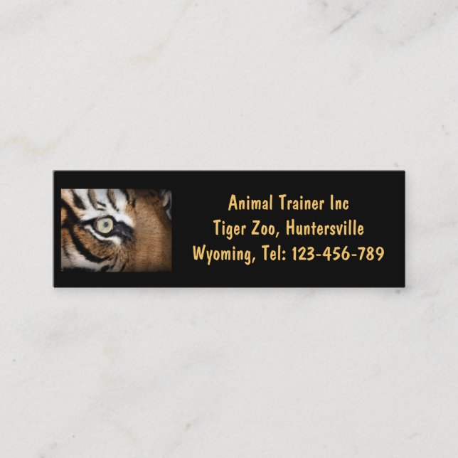 Tiger Eye Business Card (Front)
