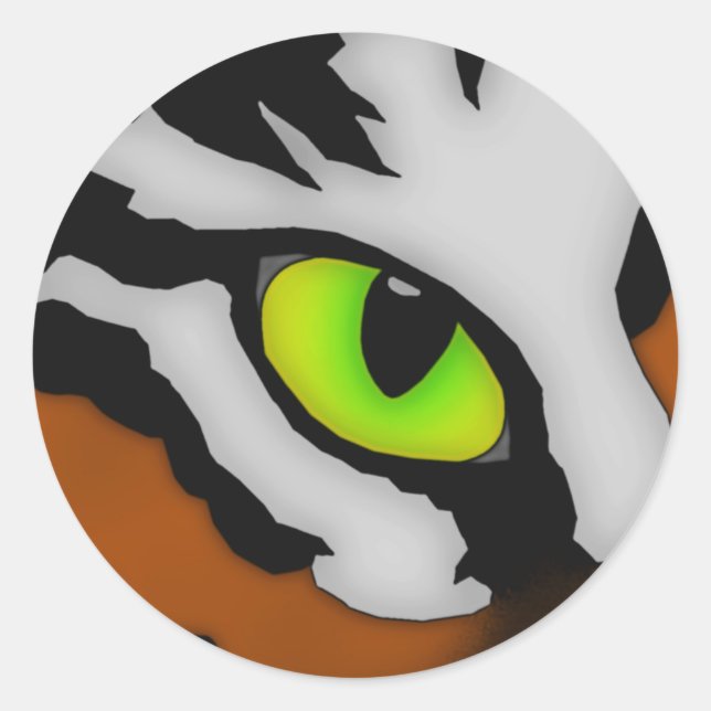Tiger Eye Classic Round Sticker (Front)