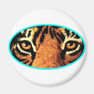 Tiger Eyes Cyan The MUSEUM Zazzle Gifts Magnet