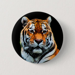 Tiger Eyes Inspirational 2 Inch Round Button