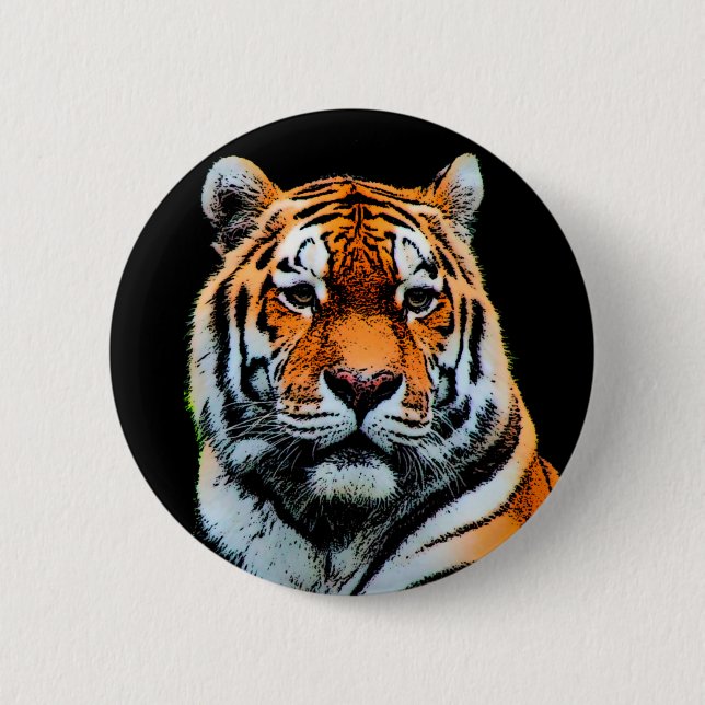 Tiger Eyes Inspirational 2 Inch Round Button (Front)