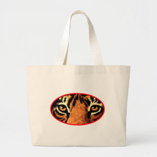 Tiger Eyes jGibney The MUSEUM Zazzle Gifts Large Tote Bag