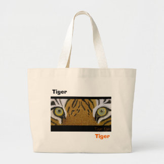 tiger eyes large tote bag