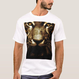 Tiger Eyes Men's Basic White T-Shirt
