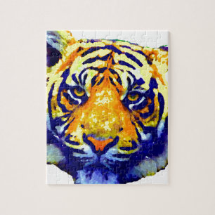 Tiger Eyes Pop Art Jigsaw Puzzle