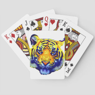 Tiger Eyes Pop Art Playing Cards