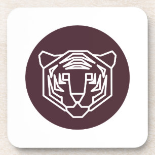 Tiger Face Badge Coaster
