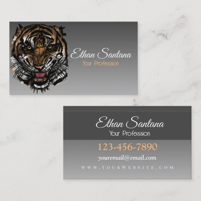 Tiger Face Business Card (Front/Back)
