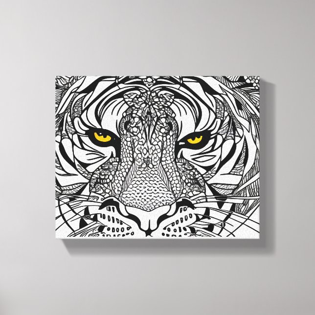 Tiger Face Canvas Print (Front)
