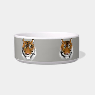 tiger face cat food bowl