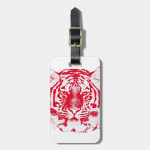 Tiger Face Close-Up 4 Luggage Tag