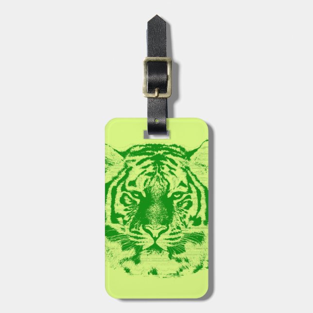 Tiger Face Close-Up Luggage Tag (Front Vertical)