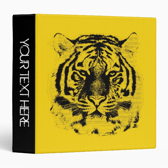 Tiger Face Close-Up | Personalized Binders 6 (Front/Spine)