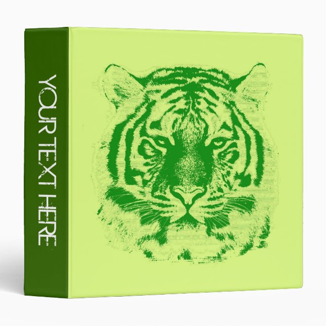 Tiger Face Close-Up | Personalized Binders 8 (Front/Spine)