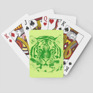 Tiger Face Close-Up Playing Cards