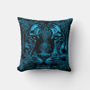 Tiger Face Close-up Throw Pillow