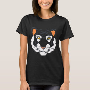 Tiger Face Costume Halloween Pretend I'm A Tiger F T-Shirt