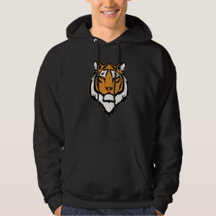 Tiger Face Head Big Cats Print Predator Motif  2 Hoodie