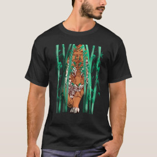 Tiger Face Head Big Cats Print Predator Motif T-Shirt