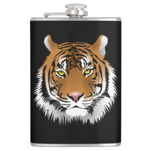 Tiger Face Hip Flask