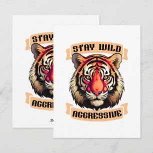 TIGER FACE HOLIDAY CARD