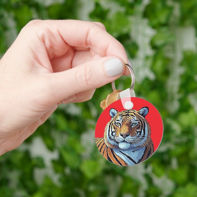 TIGER FACE KEYCHAIN (Hand)