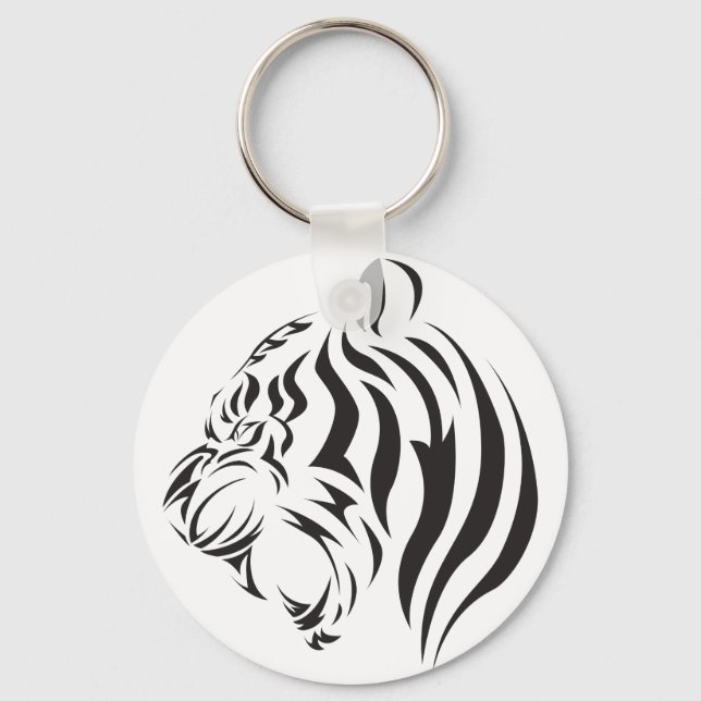 Tiger Face Keychain (Front)