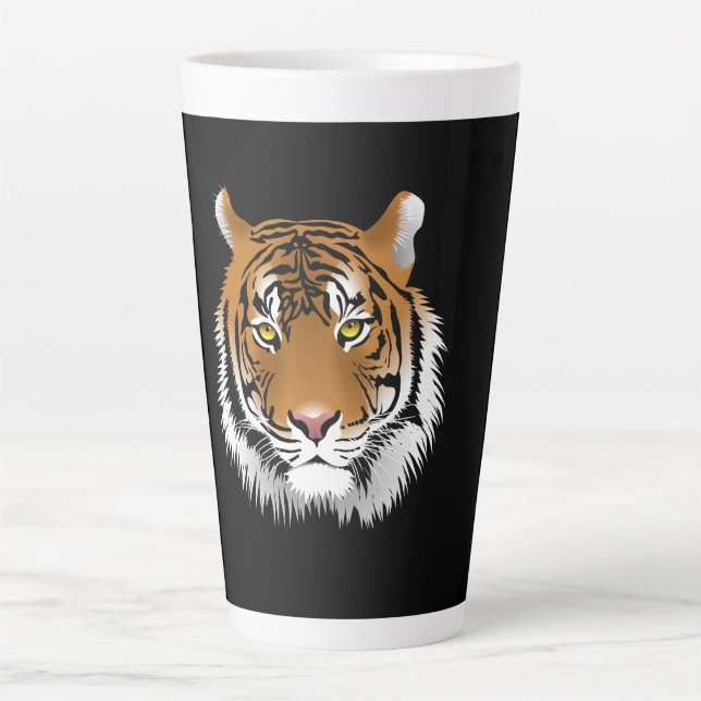 Tiger Face Latte Mug (Front)