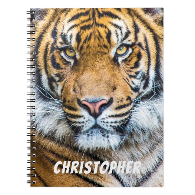 Tiger Face Personalized Notebook (Front)