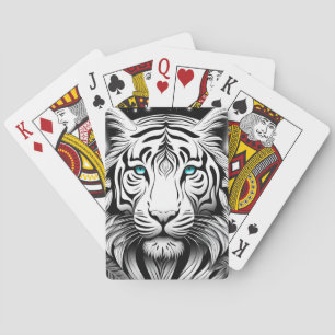 Tiger Face Playing Cards