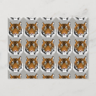 Tiger face postcard