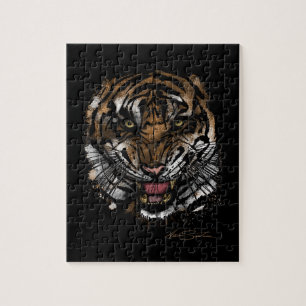 Tiger Face (Signature Design) Jigsaw Puzzle