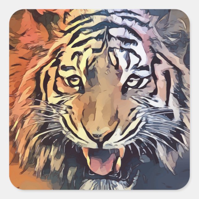 Tiger face stickers (Front)