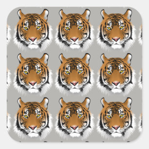 Tiger face stickers